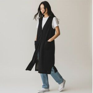 InWear - Black Wool Blend Sleeveless Noah Cardigan - M - China